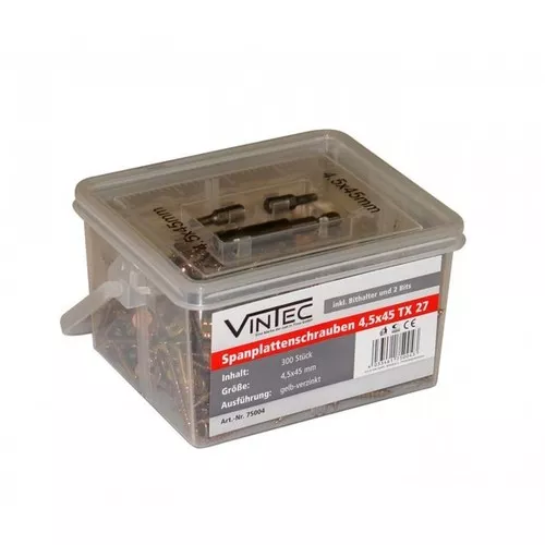 Vruty 4,5 x 45 mm, pozinkované a žlutě chromátované Güde V75004