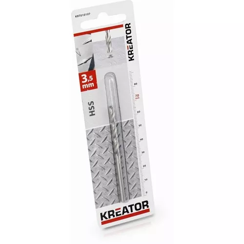 HSS vrták do kovu 3,5x70 mm Kreator KRT010107