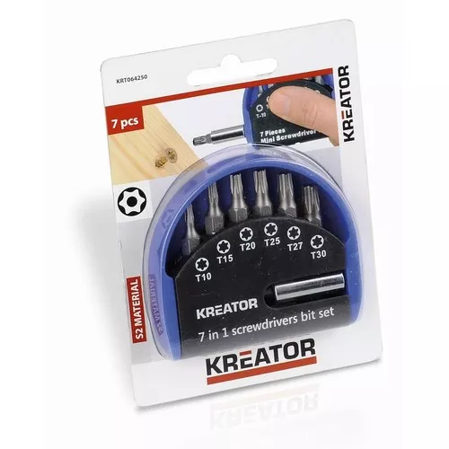 Sada bitů 7 ks TORX Kreator KRT064250