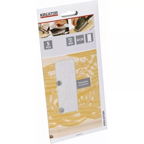 5x Brusný papír 93 x 187 na barvu G120 Kreator KRT201557