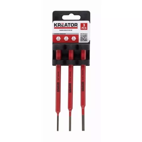 Sada průbojníků 3ks Kreator KRT463010