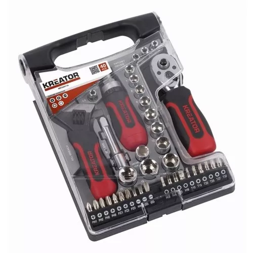Ráčnová sada 40ks 1/4" , 3/8" Kreator KRT500116