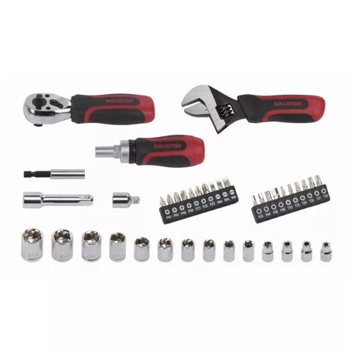 Ráčnová sada 40ks 1/4" , 3/8" Kreator KRT500116