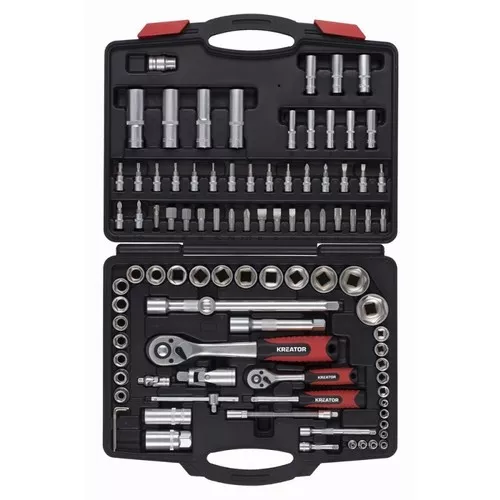 94-dílná gola sada 1/2" , 1/4" v kufru Kreator KRT500119