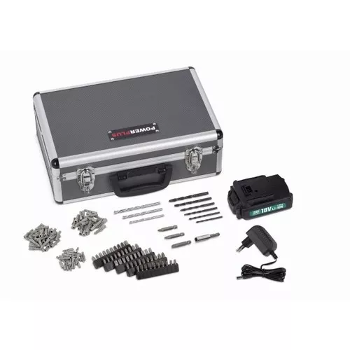 Aku šroubovák / vrtačka 18V LI-ION  plus  153ks příslušenství Powerplus POWESET1