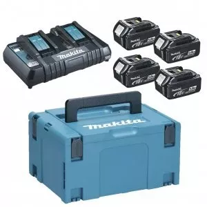Makita 197626-8 sada Li-ion LXT 18V 4ksBL1850B+1ksDvojnabíječkaDC18RD+1ksMakpac
