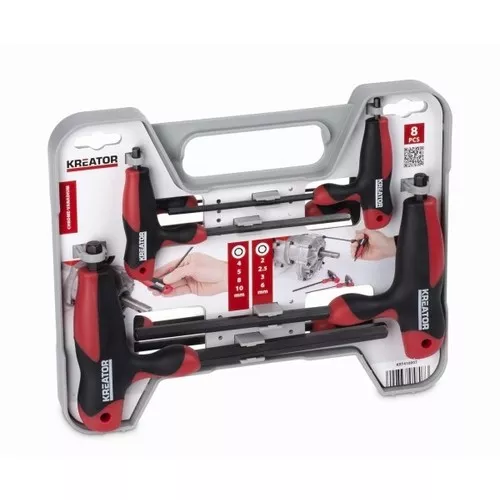 Sada klíčů HEX T-typ 8ks Kreator KRT410007