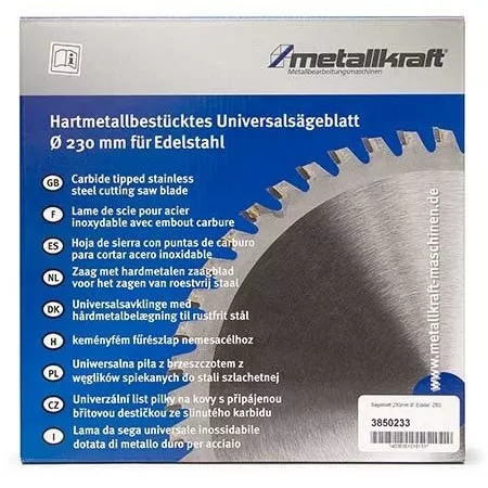 Pilový kotouč na ušlechtilou ocel ø 230 mm 3850233 Metallkraft