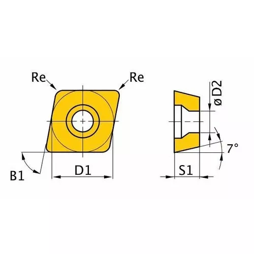 Břitové destičky C/80°, 5 ks 3441282 Optimum