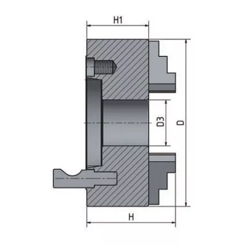 4-čelisťové sklíčidlo s centrickým upínáním ø 200 mm Camlock 6 3442846 Optimum
