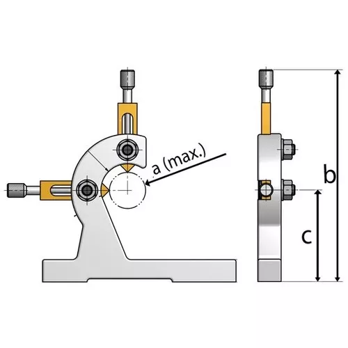 Pohyblivá luneta pro soustruh TU 1503 V 3440210 Optimum