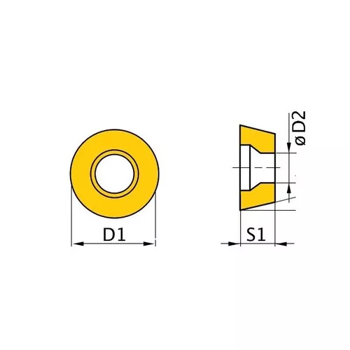 Břitové destičky R, 5 ks 3441704 Optimum