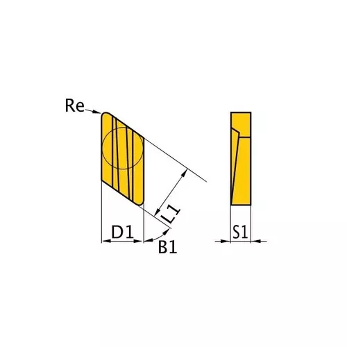 Břitové destičky K/55°, 5 ks 3441754 Optimum