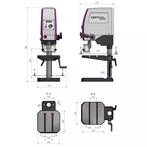 Stolní vrtačka OPTIdrill DX 15 V 3020155 Optimum