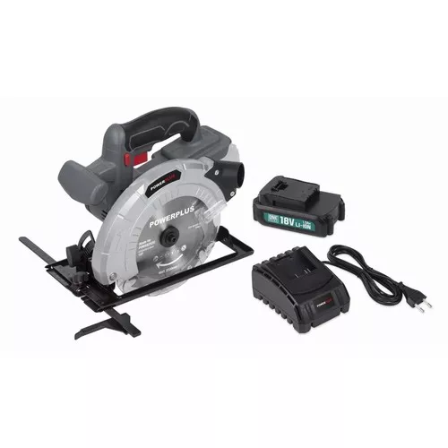 Aku okružní pila 18V 165mm LI-ION SET Powerplus POWEBSET23