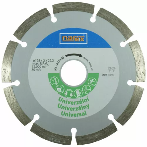 Narex Dia 125 Universal - Diamantový řezný kotouč - universal sintrovaný 