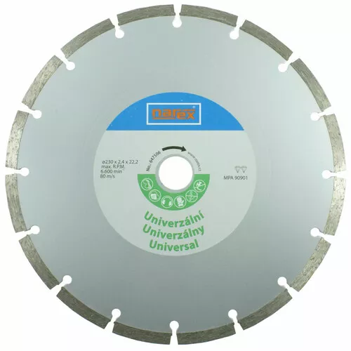 Narex Dia 230 Universal - Diamantový řezný kotouč - universal sintrovaný 