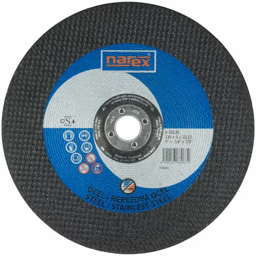 Brusný kotouč na ocel vypouklý 230×6×22.2 A 30 BF NAREX