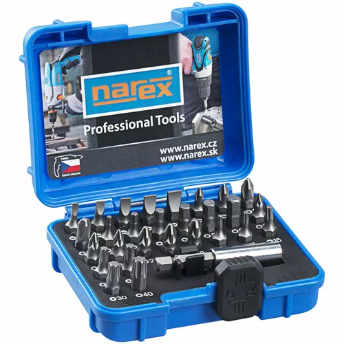 29dílná sada šroubovacích bitů Industrial-CrV 29-Bit Box NAREX