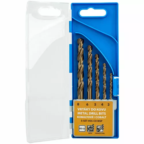 Vysoce výkonné vrtáky pro náročné operace v běžných a legovaných ocelích 5-SET HSS-CO MSP NAREX