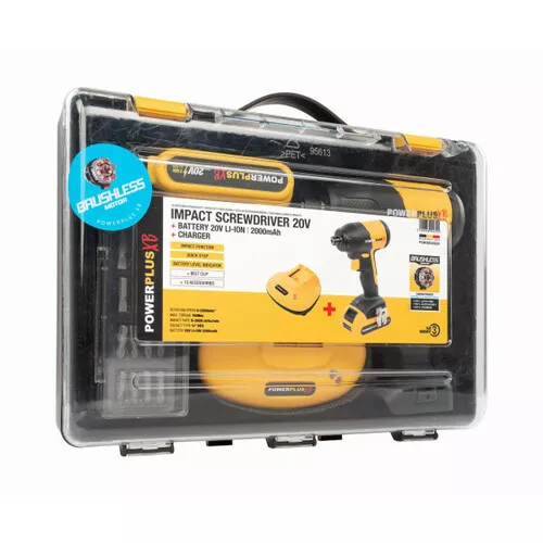 Aku rázový utahovák 160Nm 20V Powerplus POWXB30020