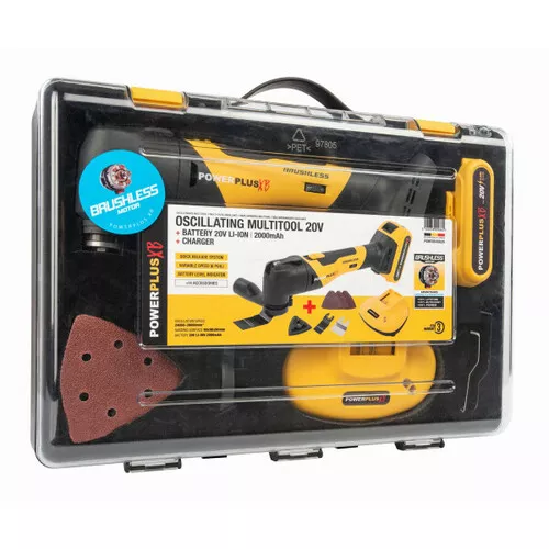 Aku multitool oscilační bruska 20V Powerplus POWXB40020