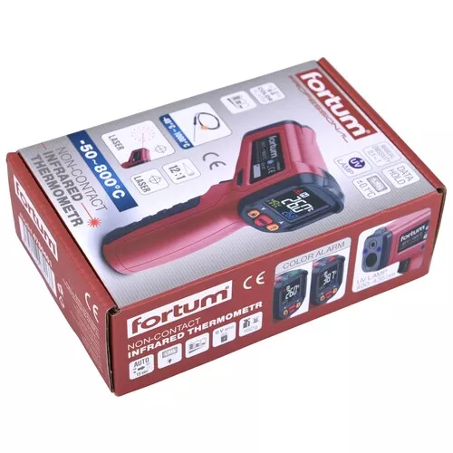 Teploměr bezkontaktní ir průmyslový, se sondou, -50°-800°c FORTUM 4780401