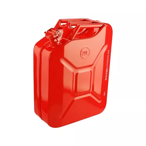 Kanystr ocelový na benzín, 20l EXTOL PREMIUM 8863200