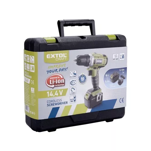 Vrtací šroubovák aku, 16v li-ion, 1500mah EXTOL CRAFT 402420