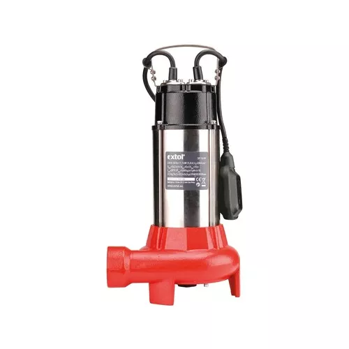 Čerpadlo ponorné kalové s řezacím nožem, 1100w, 16200l/hod=270l/min EXTOL PREMIUM 8895005
