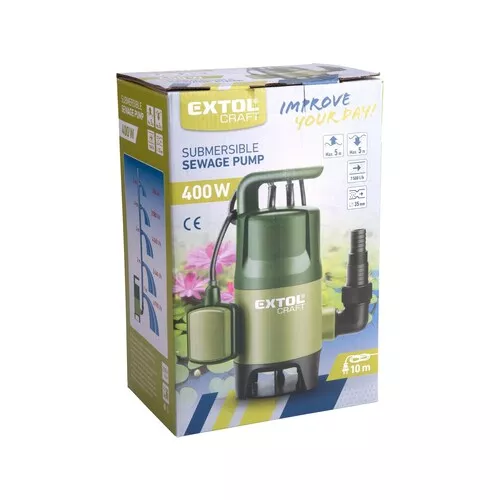 Čerpadlo na znečištěnou vodu, 400w, 7500l/hod EXTOL CRAFT 414122