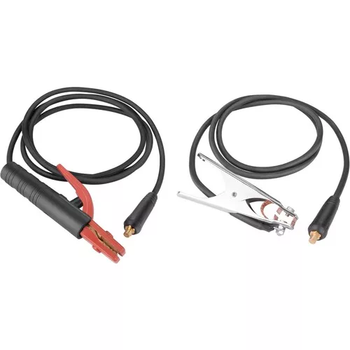 Kabely svařovací, sada 2ks, 16mm2, 5m, 10-25, kleště 200a, guma EXTOL PREMIUM 8898221