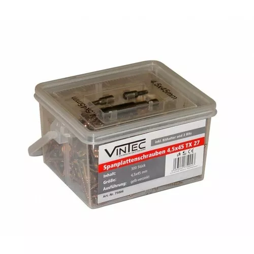 Vruty 4,5 x 45 mm, pozinkované a žlutě chromátované Güde V75004