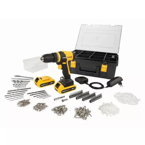 Aku šroubovák / vrtačka s příklepem 20V LI-ION 362 přísl. Powerplus POWXB10070