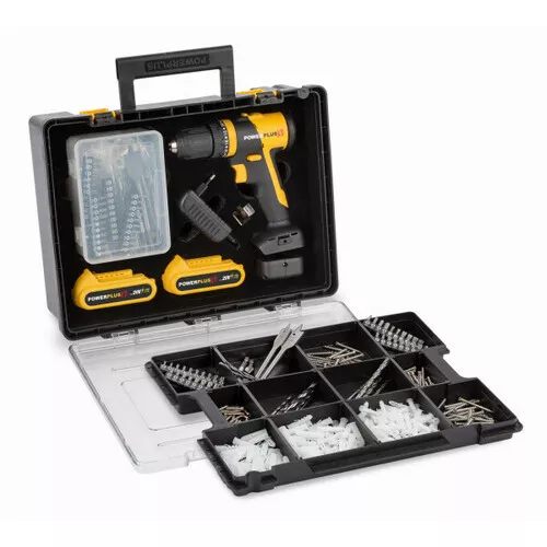 Aku šroubovák / vrtačka s příklepem 20V LI-ION 362 přísl. Powerplus POWXB10070