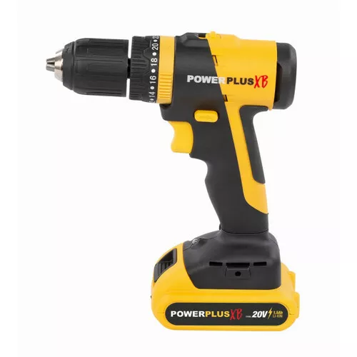 Aku šroubovák / vrtačka s příklepem 20V LI-ION 362 přísl. Powerplus POWXB10070