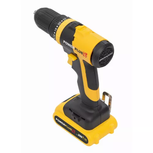 Aku šroubovák / vrtačka s příklepem 20V LI-ION 362 přísl. Powerplus POWXB10070