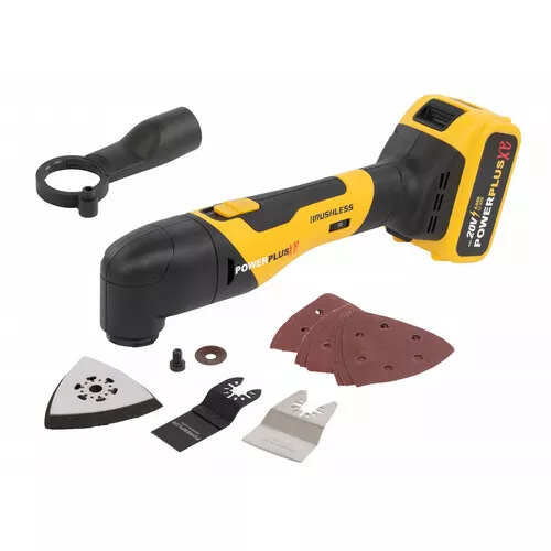 Sada Aku vrtačky a multifunkční brusky 20V bat.4,0Ah Powerplus POWXBBOX10