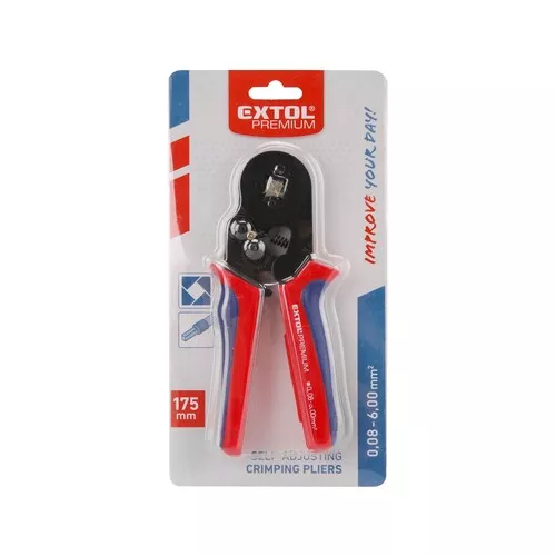 Kleště lisovací/krimpovací na dutinkové konektory čtyřhran, 0,08-6mm2 EXTOL PREMIUM 8831132