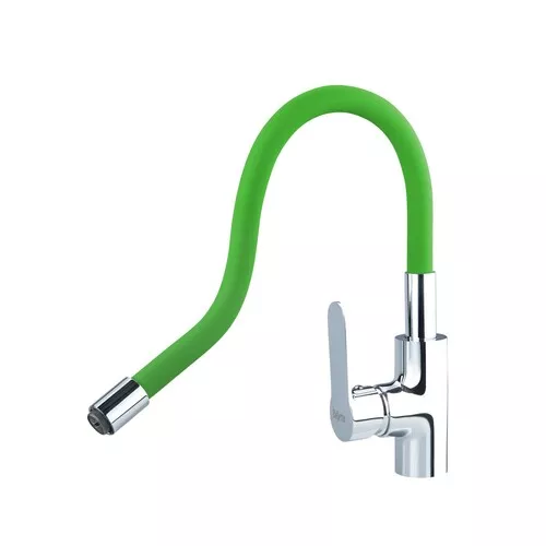 Baterie umyvadlová, stojánková s flexibilním ramínkem, 35mm, zelená BALLETTO 81124