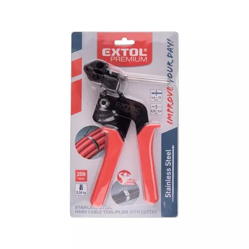 Kleště manipulační na nerez. stahovací pásky, do max. šíře pásku 12mm EXTOL PREMIUM 8856201