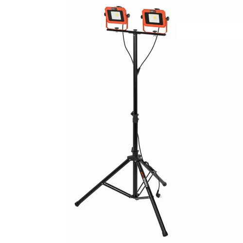 Aku LED svítilna na stativu 2x20V  plus  220V 2x20W (bez AKU) Powerplus POWDP8035