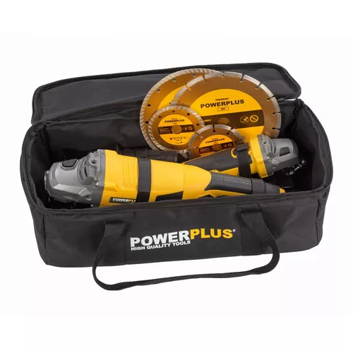 SET úhlových brusek 750W 115mm a 2.000W 230mm Powerplus POWX06250