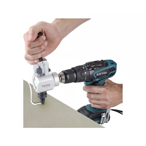 Nástavec na vrtačku 2funkční, k stříhání plechu/řezání dřeva EXTOL PREMIUM 8813654