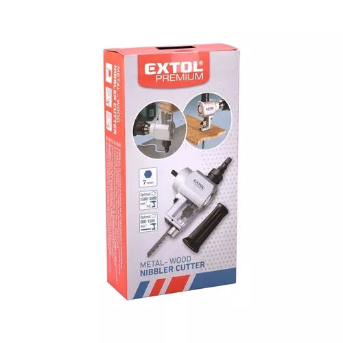 Nástavec na vrtačku 2funkční, k stříhání plechu/řezání dřeva EXTOL PREMIUM 8813654