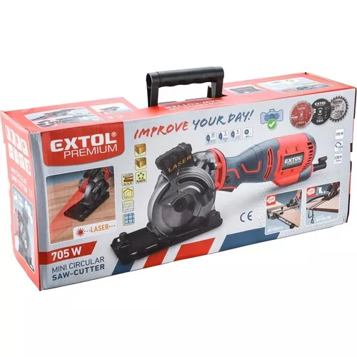 Pila kotoučová/řezačka s laserem, zanořovací, 89mm, 705w EXTOL PREMIUM 8893023