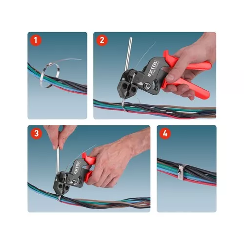 Kleště manipulační na nerez. stahovací pásky, do max. šíře pásku 12mm EXTOL PREMIUM 8856201