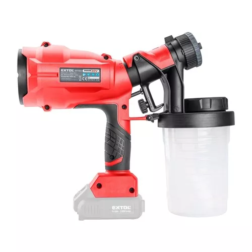 Pistole stříkací hvlp aku share20v, 20v li-ion, bez baterie a nabíječky EXTOL PREMIUM 8891863