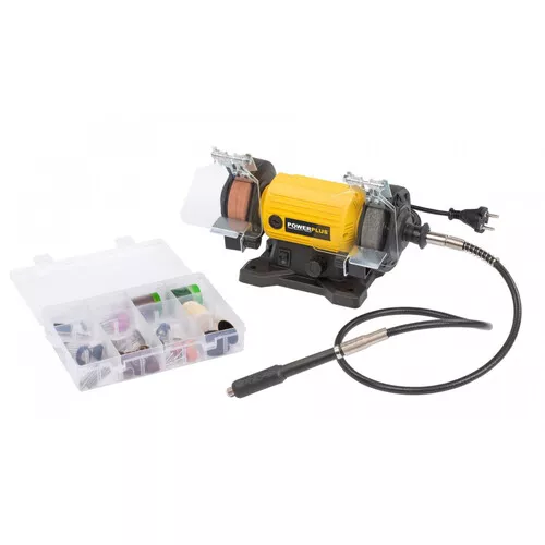 Dvoukotoučová bruska s flexibilní hřídelí 120W Powerplus POWX1280