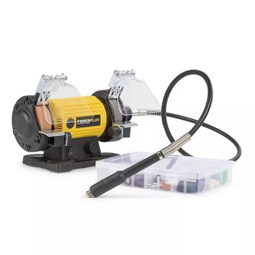 Dvoukotoučová bruska s flexibilní hřídelí 120W Powerplus POWX1280
